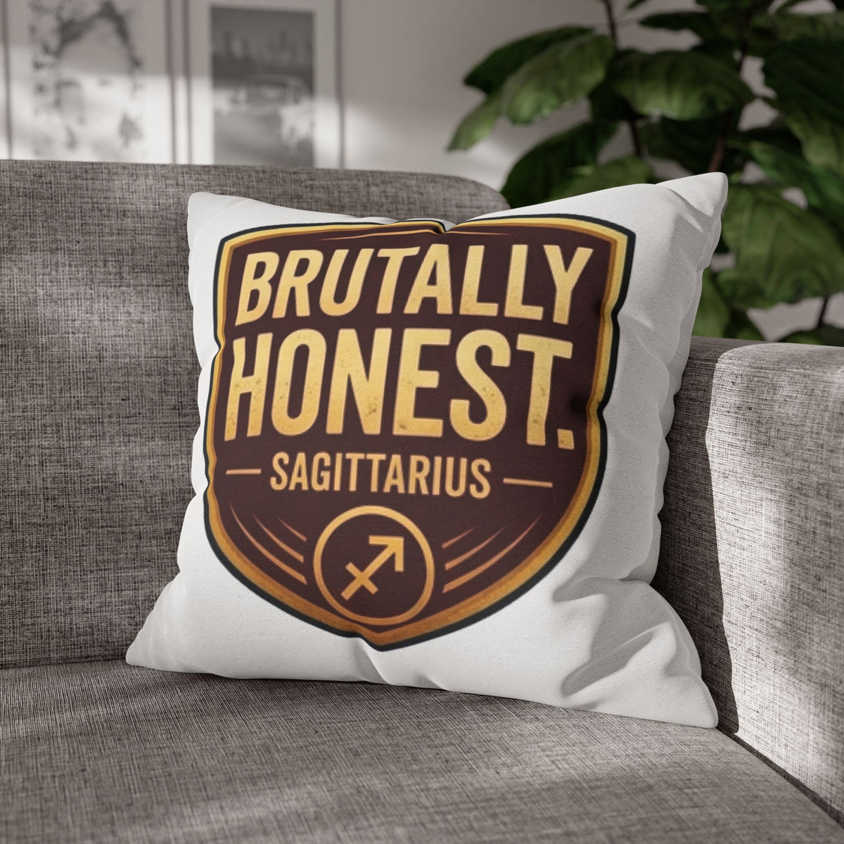 Sagittarius Brutally Honest Sagittarius Pillowcase — Zodiac Astrologer Accent Pillow