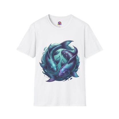 Koi Fish Circle T-Shirt — Artistic Yin Yang Aquatic Tee
