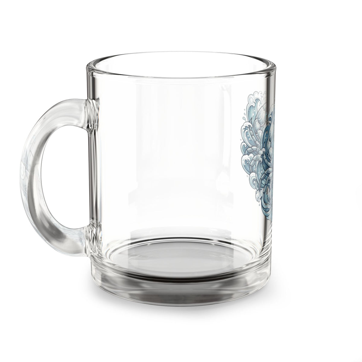 Cancer Glass Mug — Ocean Crab Illustration 10oz