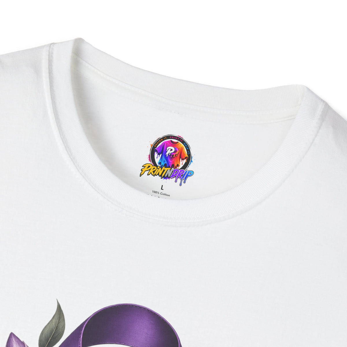 Healing Is Power Purple Ribbon Awareness Domestic Violence  T-Shirt