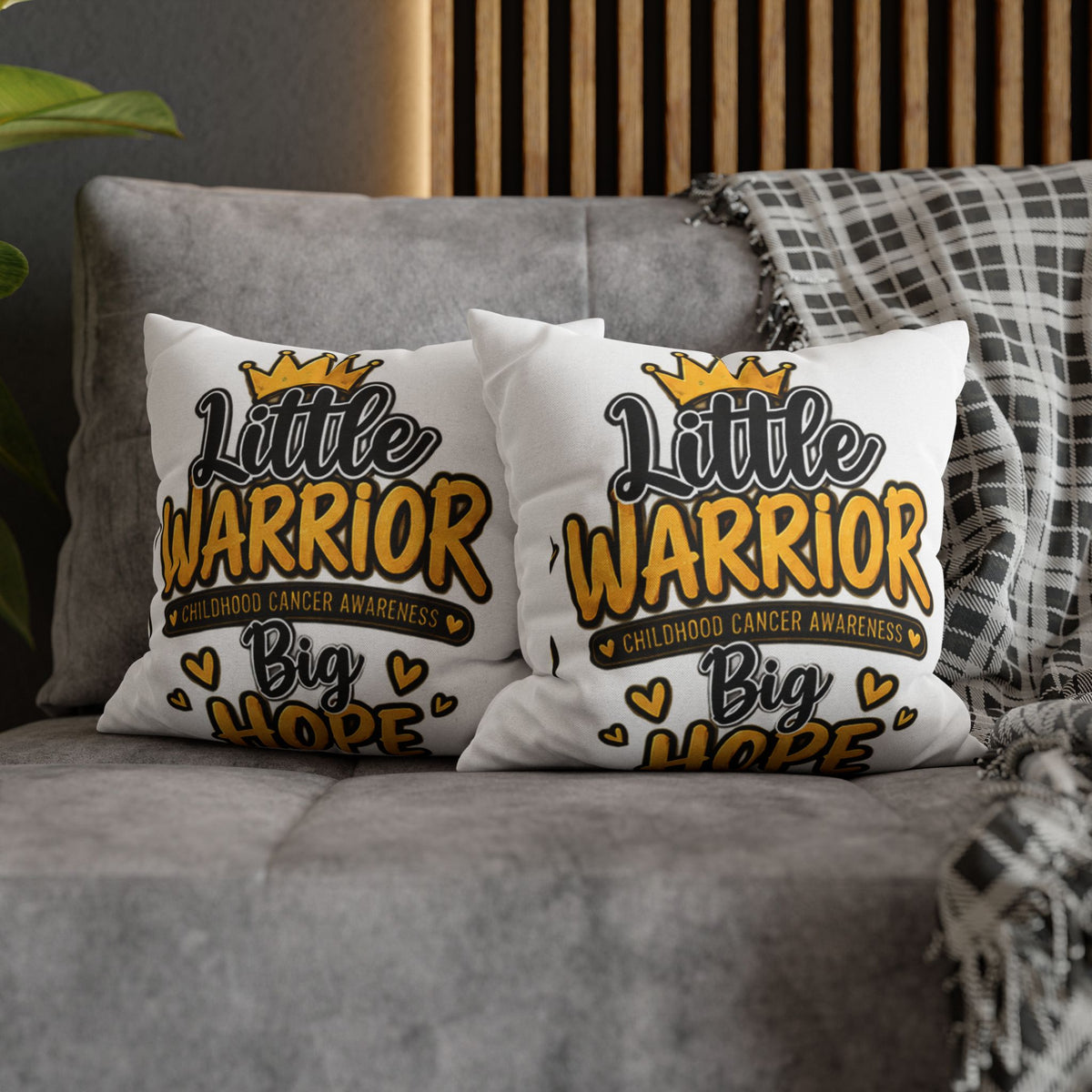 Pillowcase — "Little Warrior, Big Hope" Childhood Cancer Awareness