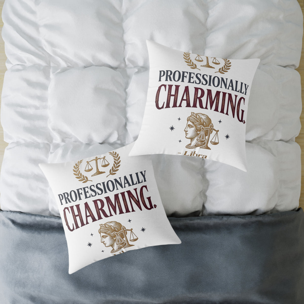 Libra Zodiac Professionally Charming Square Poly Canvas Pillow