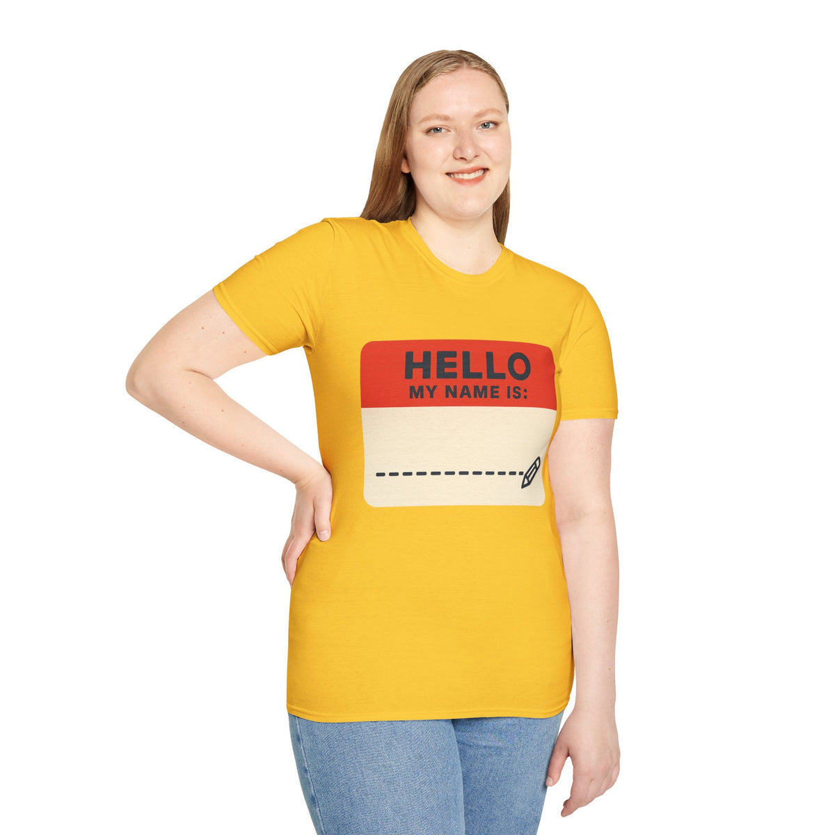 Hello My Name Is Name Tag T-Shirt — Funny Novelty Graphic Tee - Trending Now - August 2026