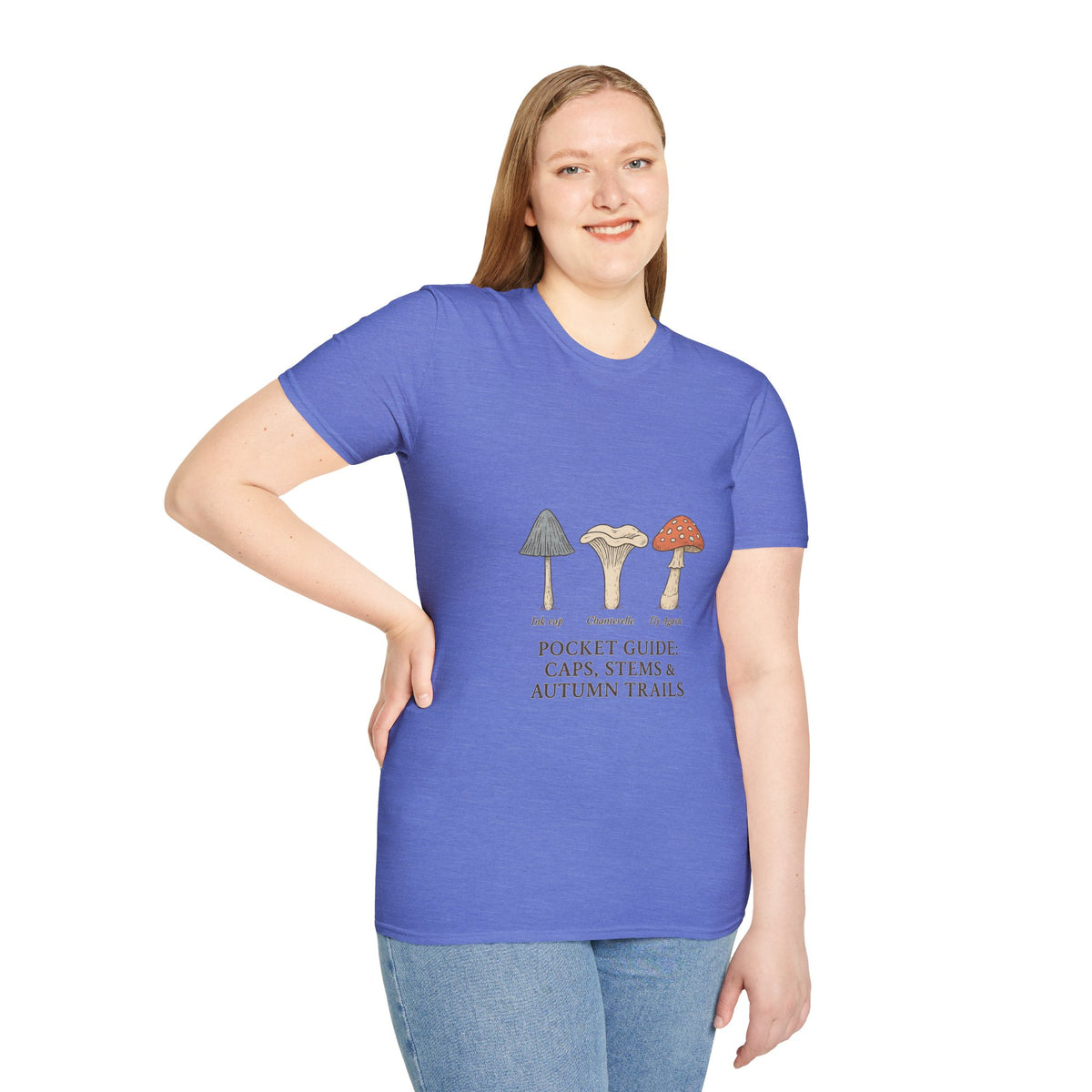 Mushroom Pocket Guide T‑Shirt — Cute Botanical Fungi Illustration - Trending Now - October 2026