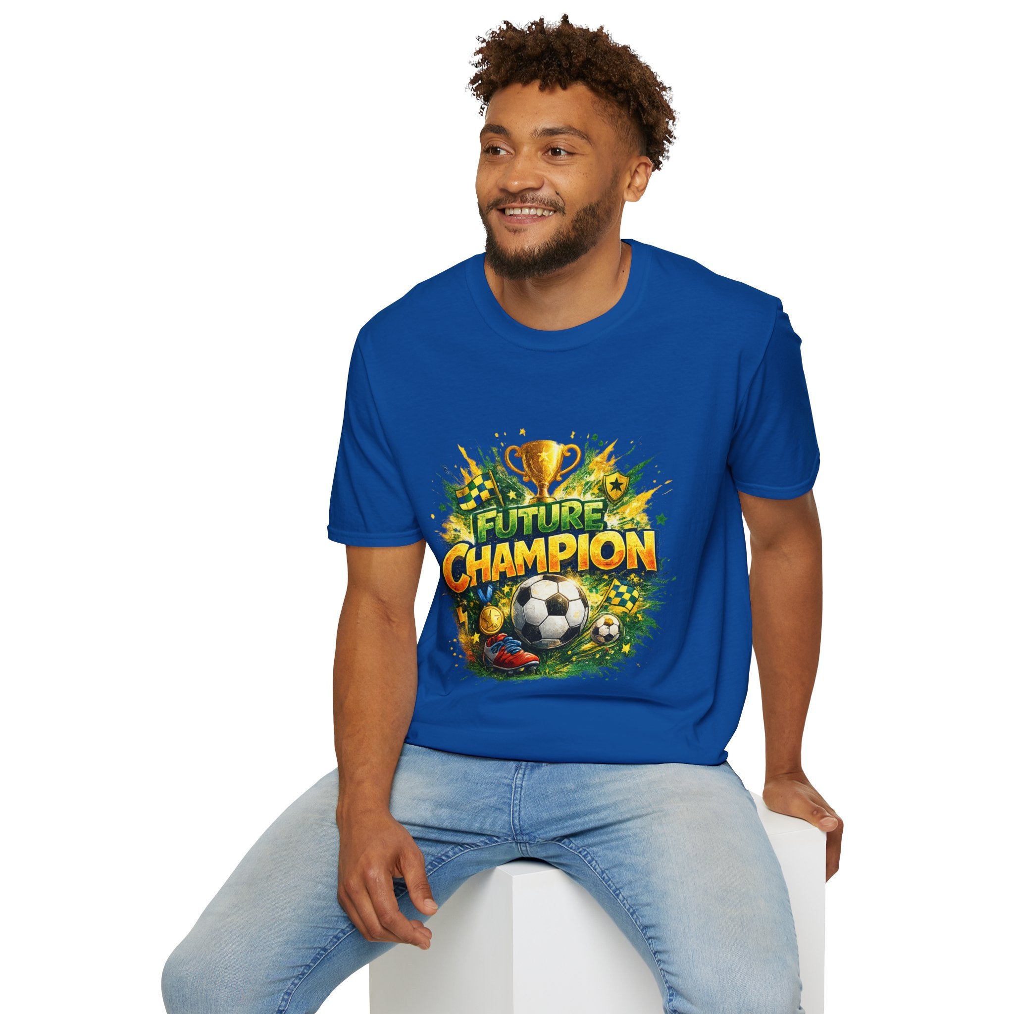 Kids Future Champion Soccer T-Shirt — Kids’ Sports Trophy Graphic Tee