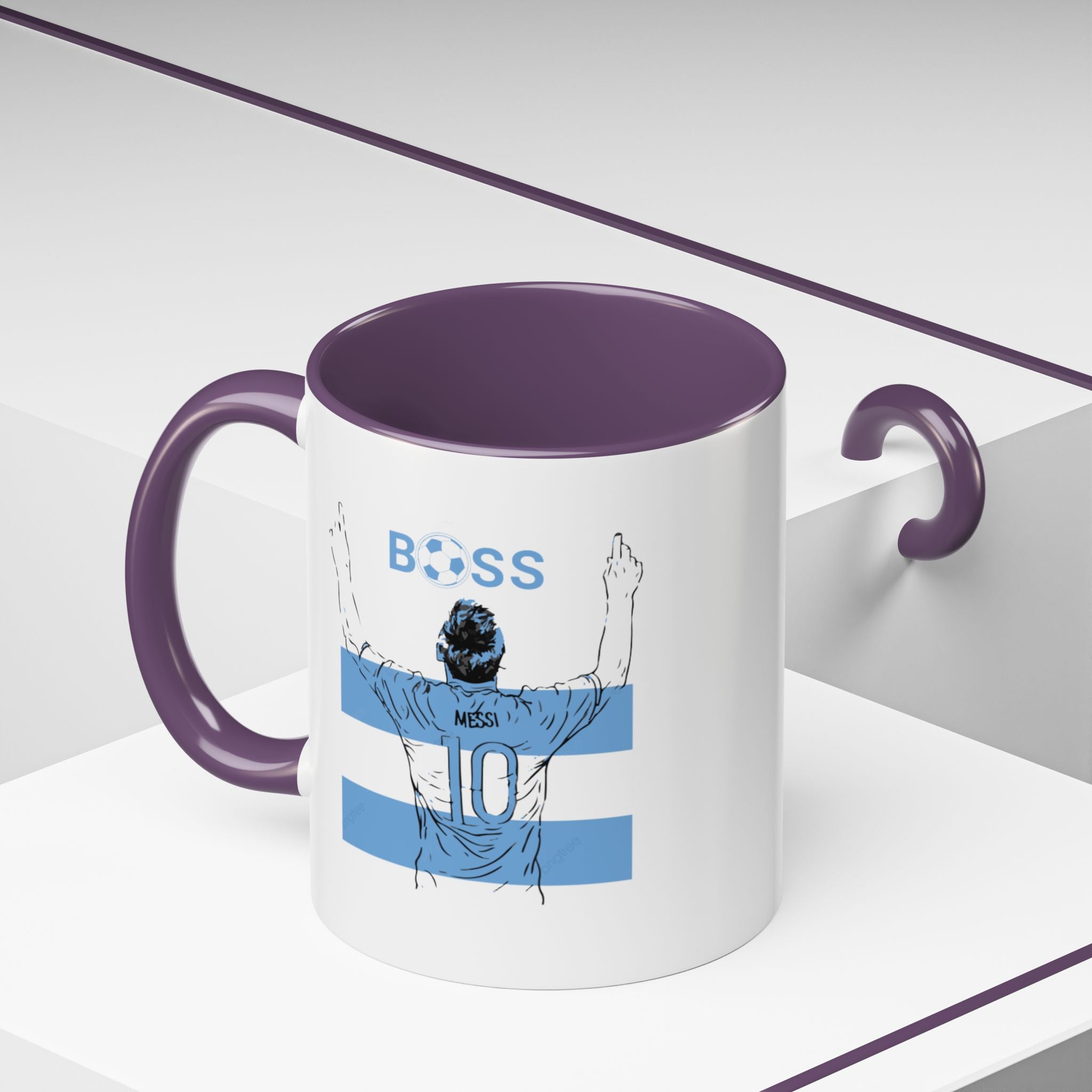 Boss Soccer Player Accent Coffee Mug —