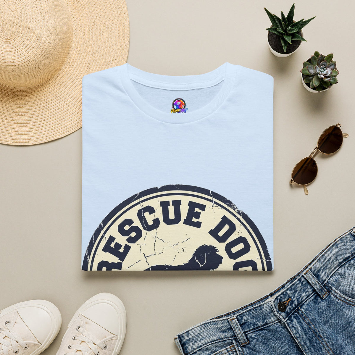 Rescue Dog Dad T-Shirt – Vintage Shelter Pup Support Tee