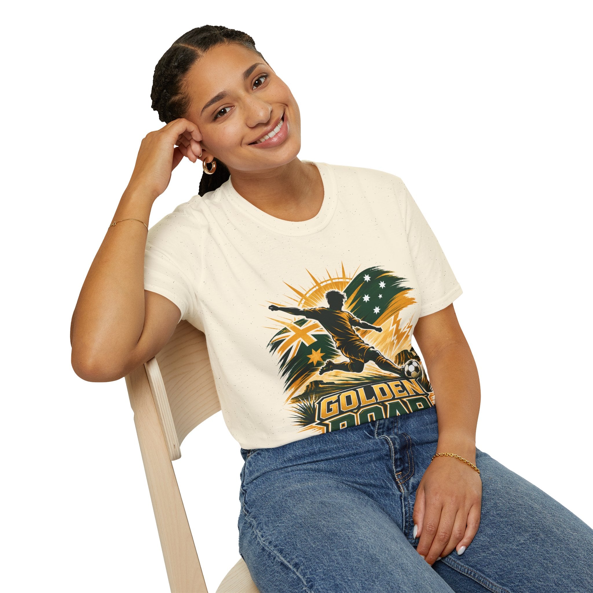 Australia Golden Roar Soccer T-Shirt — Australian Football Fan Tee