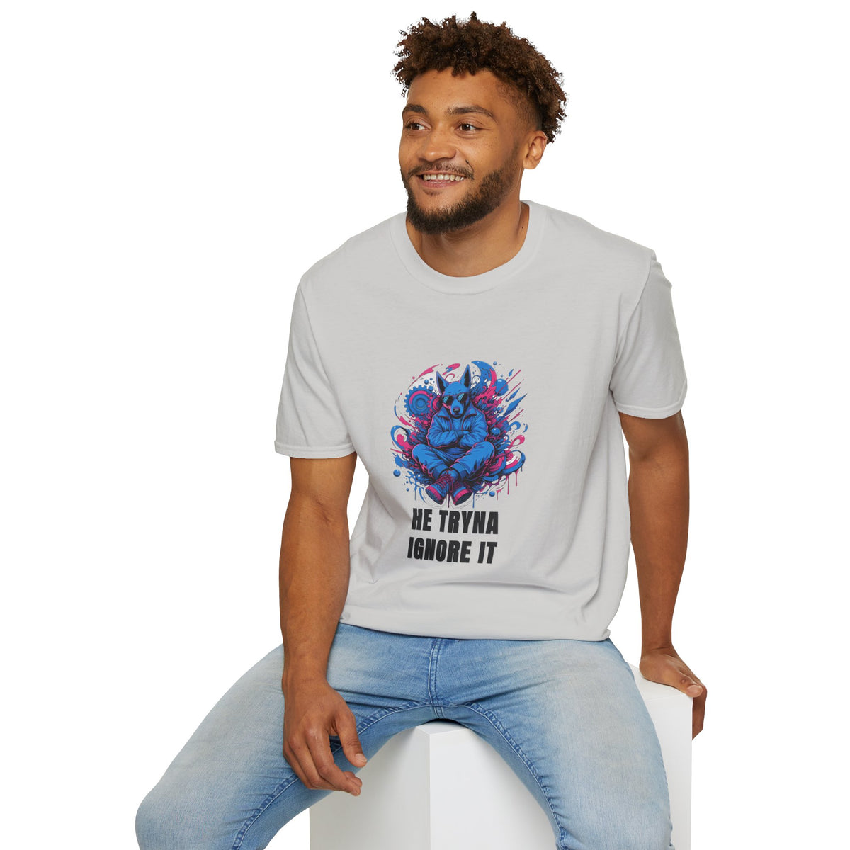 Mystic Wolf T-Shirt — "He Tryna Ignore It" Graphic Tee - Trending Now - August 2026