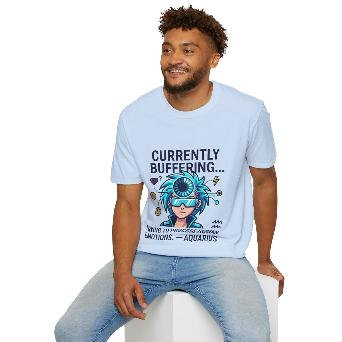Currently Buffering T-Shirt — Funny Aquarius Zodiac Tee