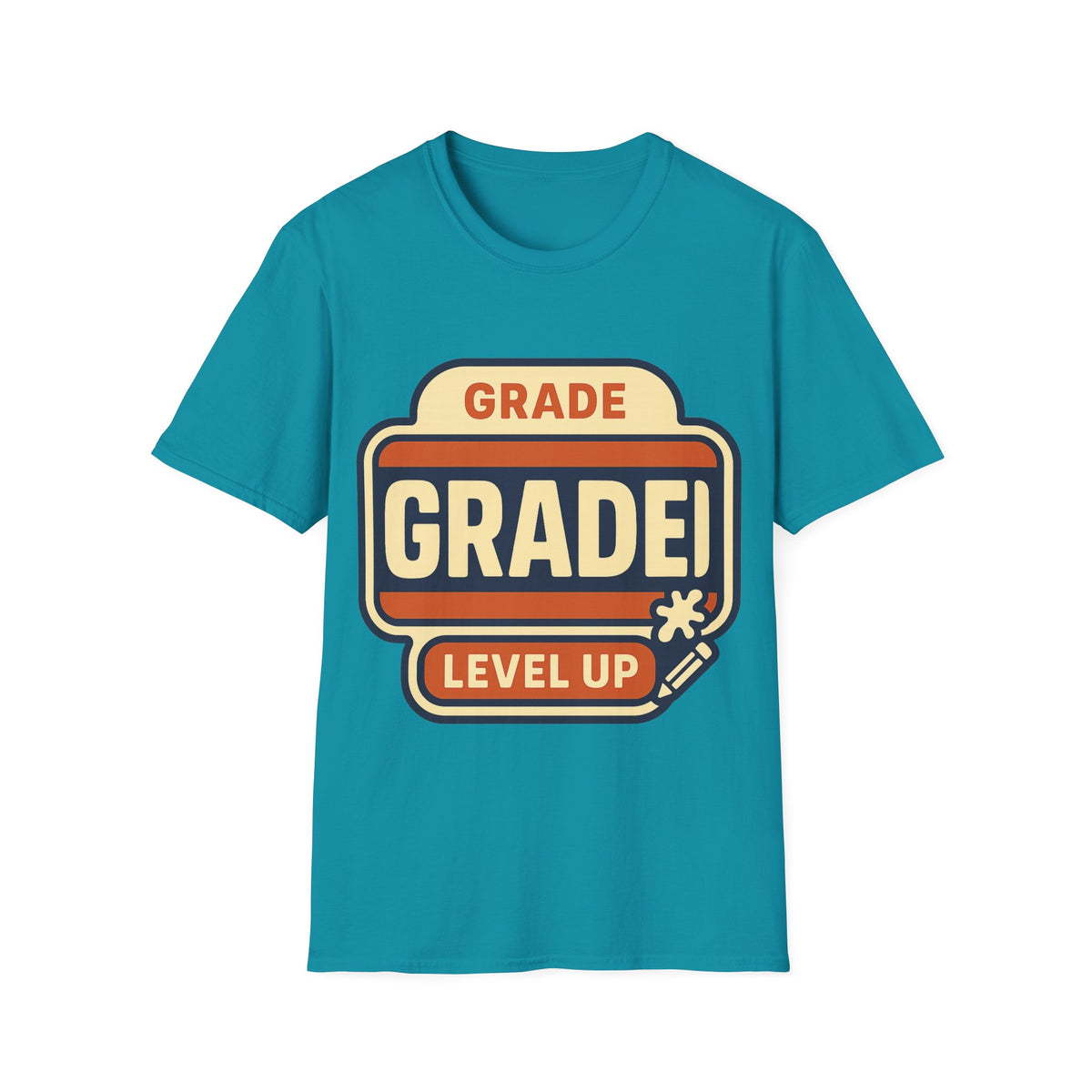 Grade Up Retro Badge T‑Shirt — "GRADE! LEVEL UP" Gamer Teacher Gift - Trending Now - August 2026
