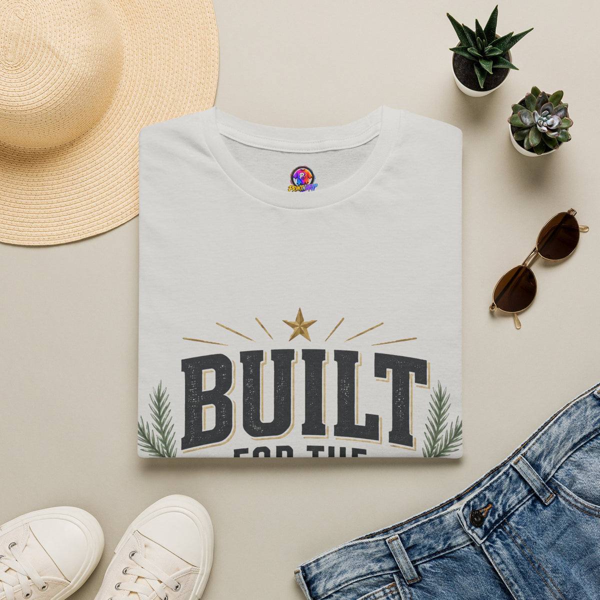 T-Shirt — "Built for the Holidays" Festive Rustic Holiday Tee (Gift for DIYers)