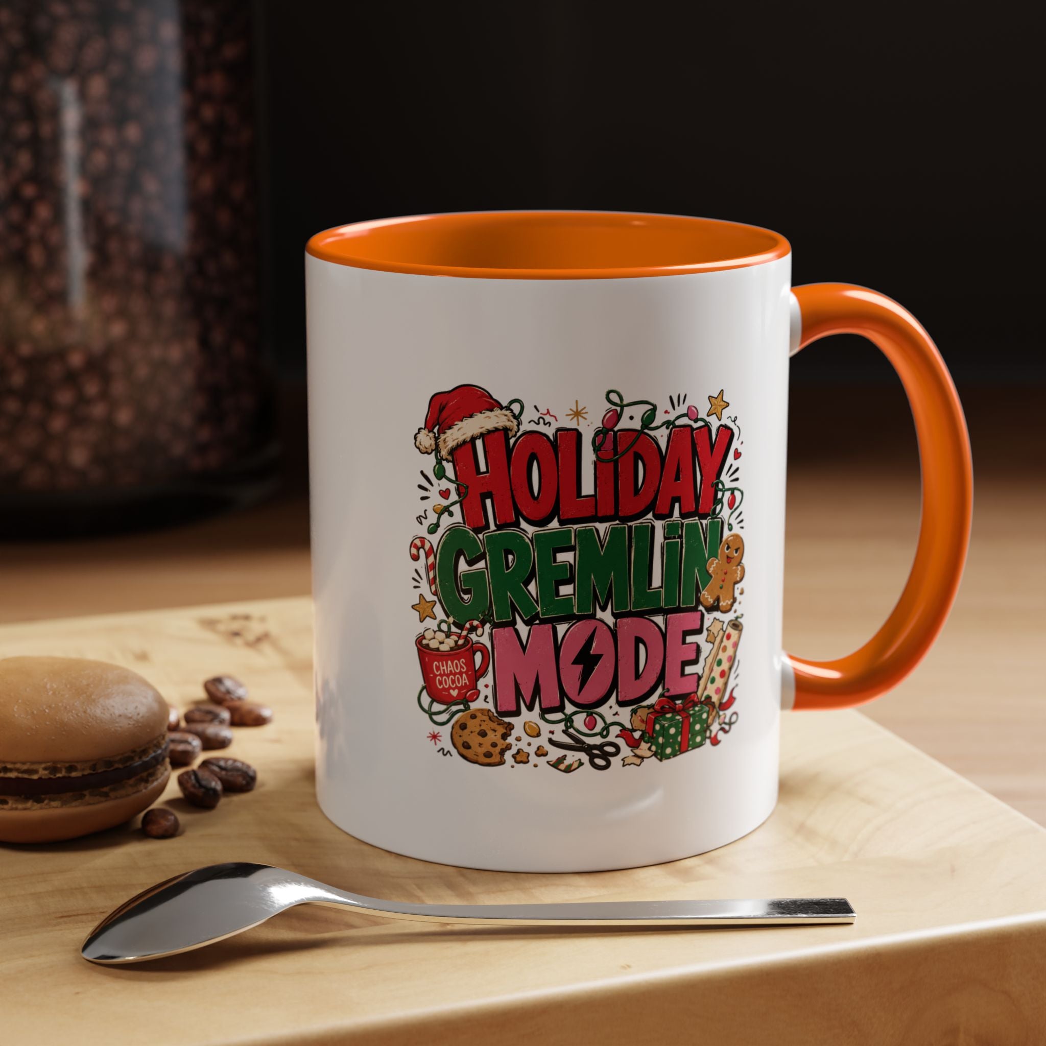 Modern Day Christmas Holiday Gremlin Mode Coffee Mug — Funny Christmas Accent Mug