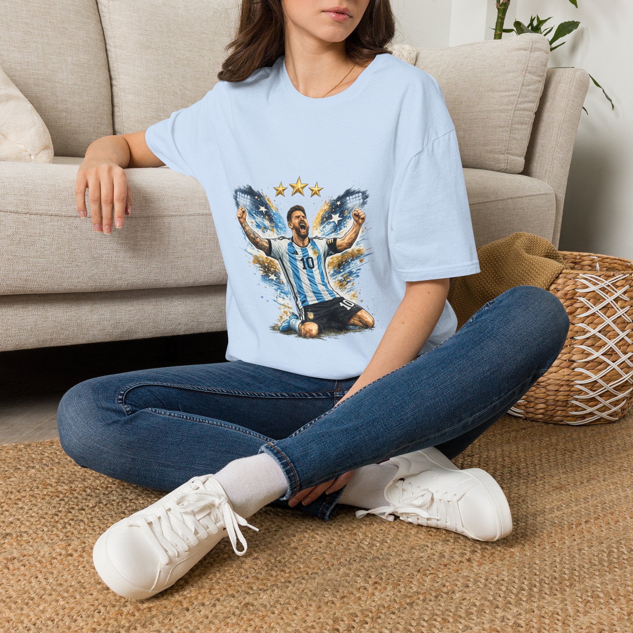 Argentina Soccer Legend Argentina T-Shirt — Celebratory Messi Design