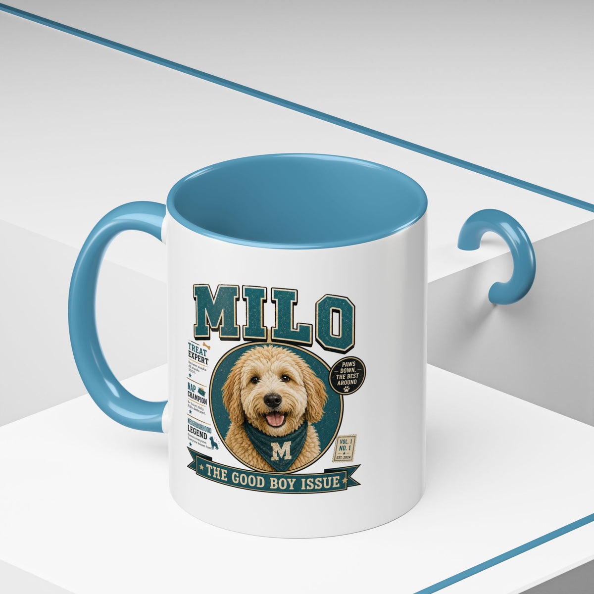 Milo Bailey Dog Dad Mom Milo Dog Coffee Mug — 'The Good Boy Issue' Accent