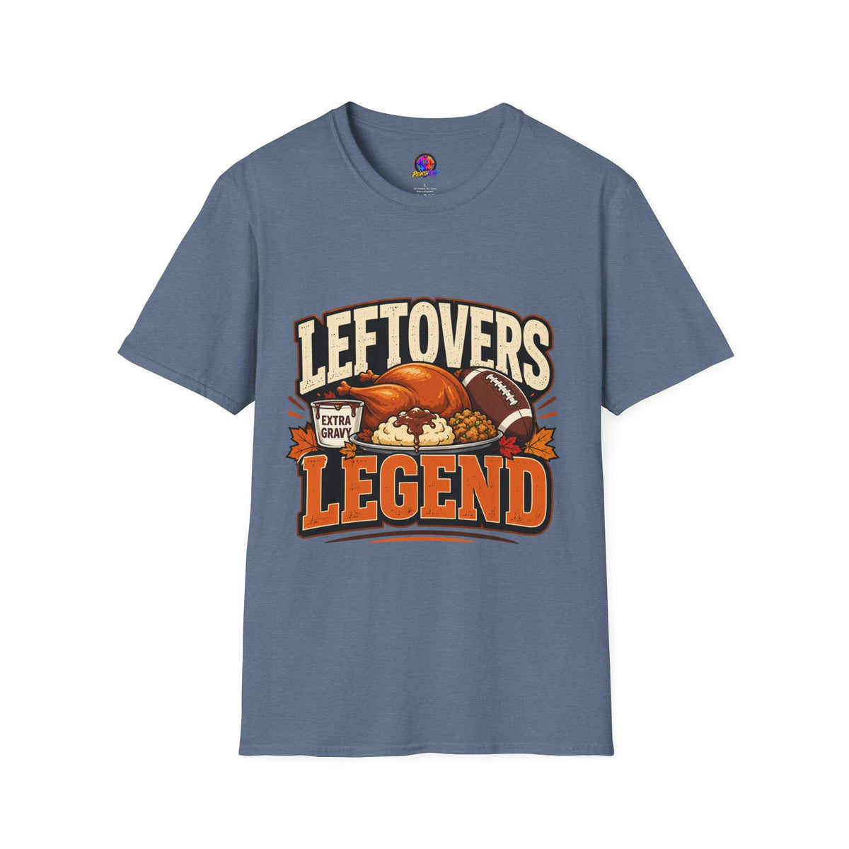Thanksgiving T-Shirt Leftovers Legend T-Shirt — Thanksgiving Football Turkey Graphic Tee