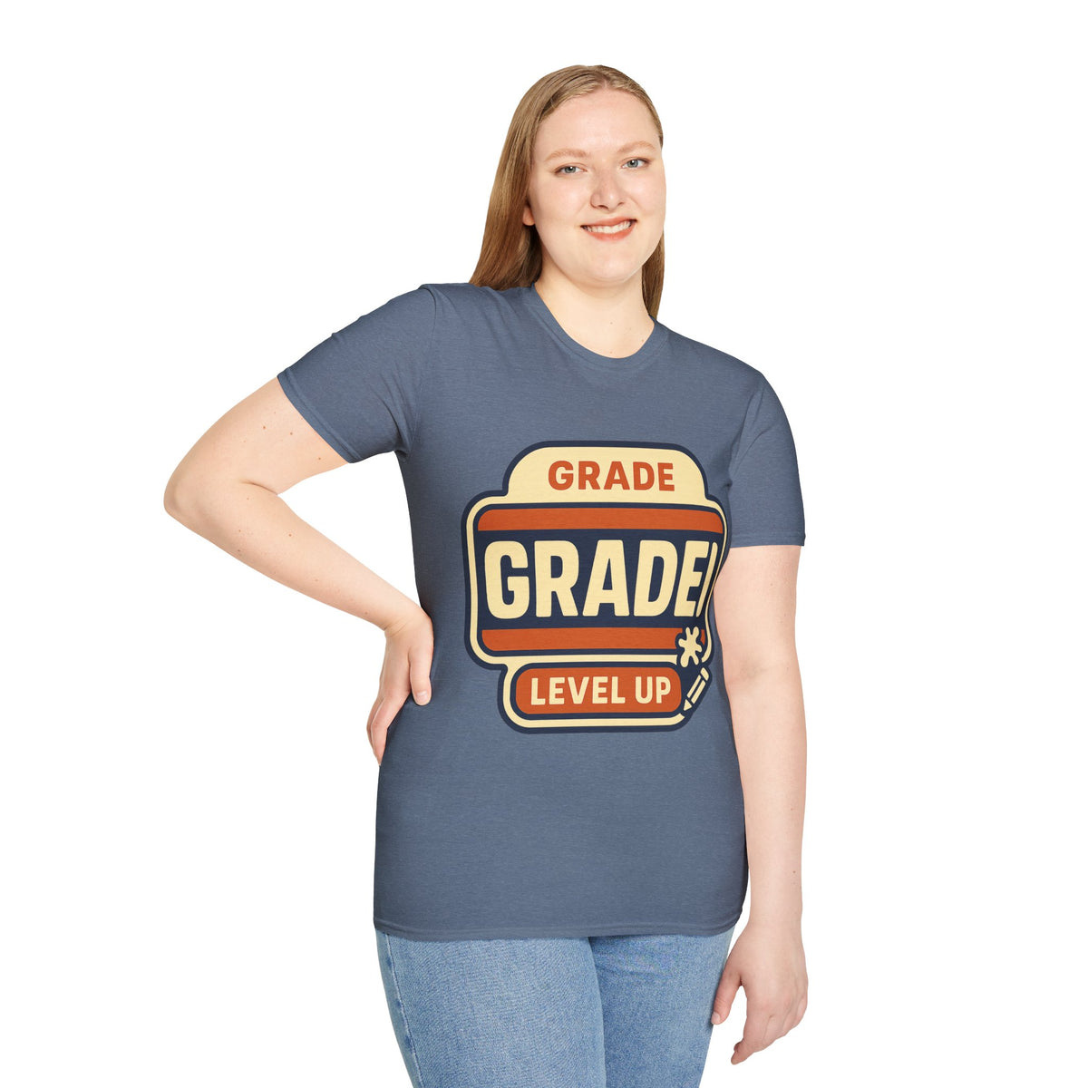 Grade Up Retro Badge T‑Shirt — "GRADE! LEVEL UP" Gamer Teacher Gift - Trending Now - August 2026