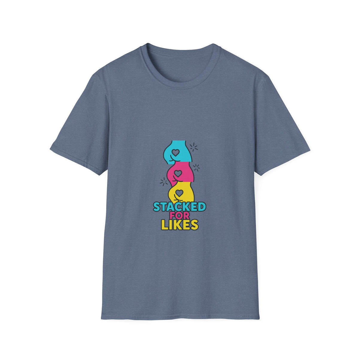 Stacked Likes T-Shirt — Cute Colorful Social Media Hearts Graphic Tee - Trending Now - October 2026