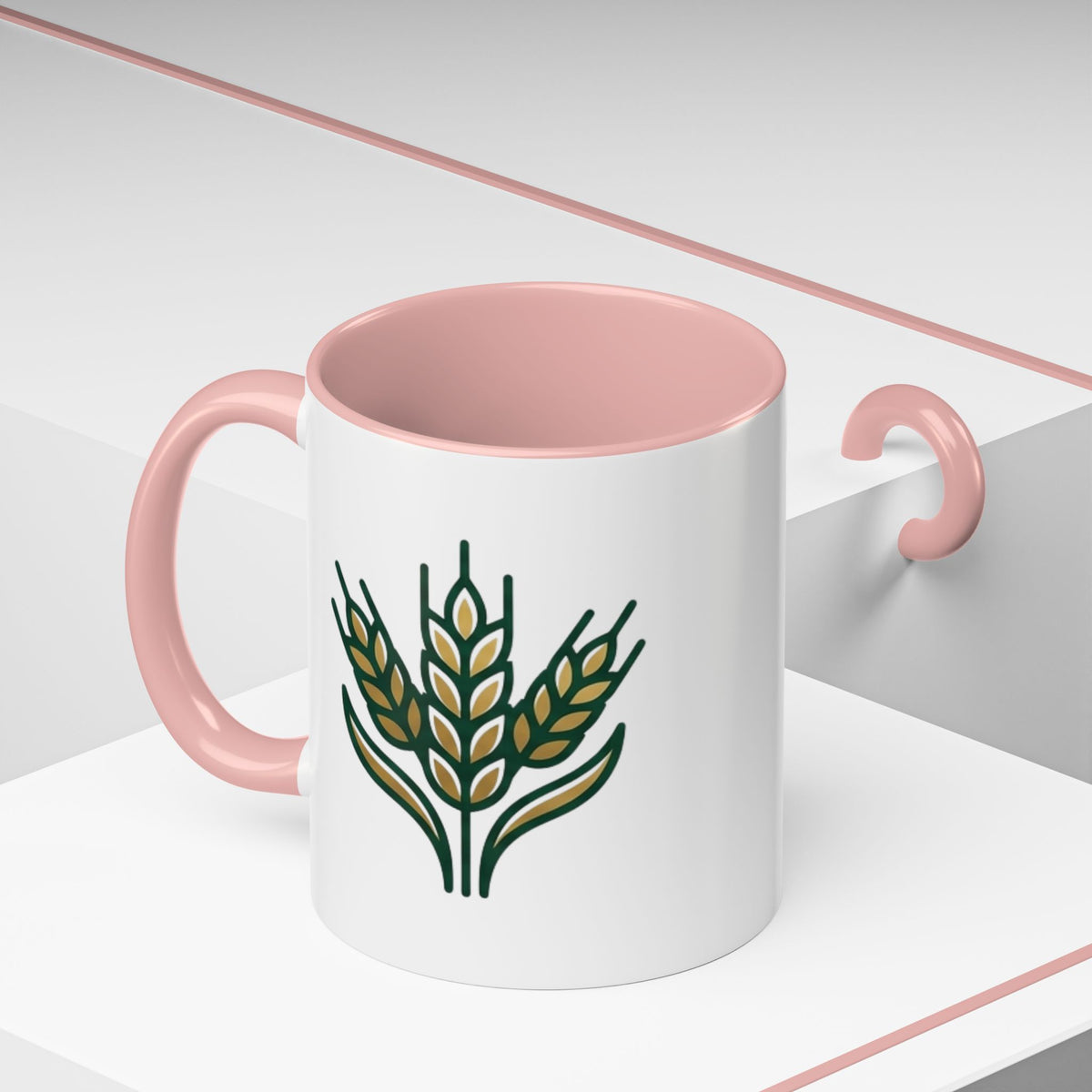 Virgo Zodiac Wheat Ear Accent Coffee Mug – Rustic Farmhouse Tea Cup