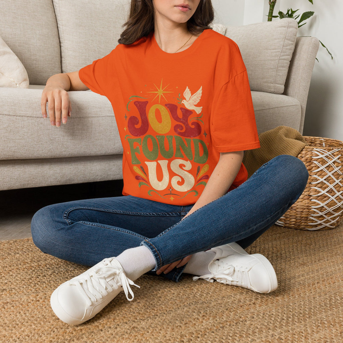 Joy Found Us T‑Shirt — Retro Christmas Holiday Graphic Tee