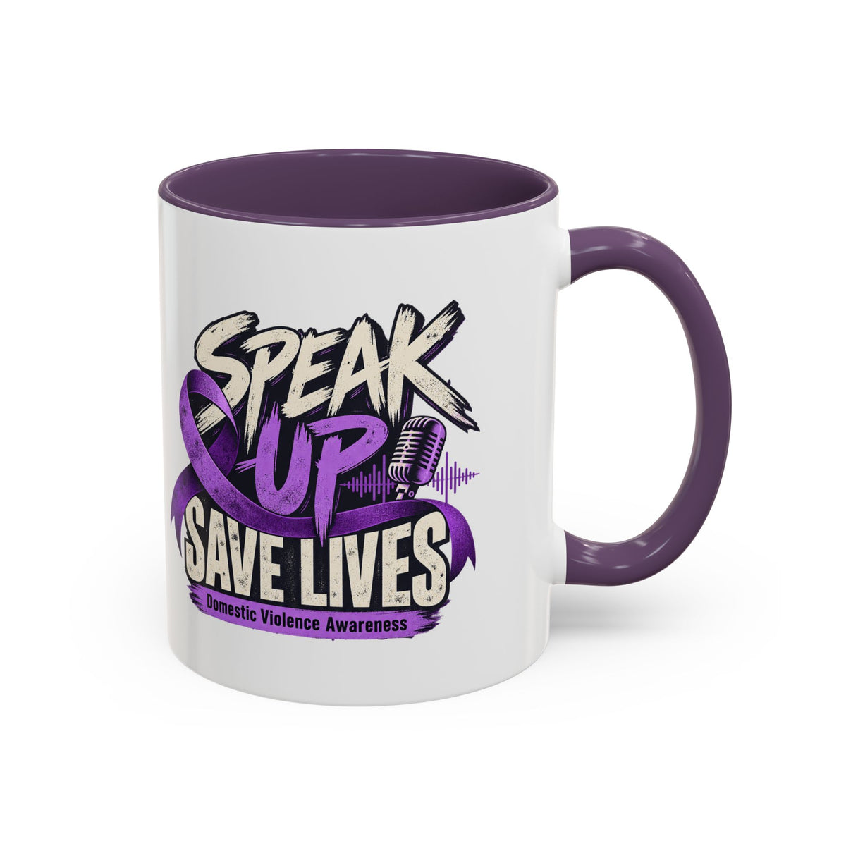 Speak Up Save Lives Domestic Violence Awareness Coffee Mug