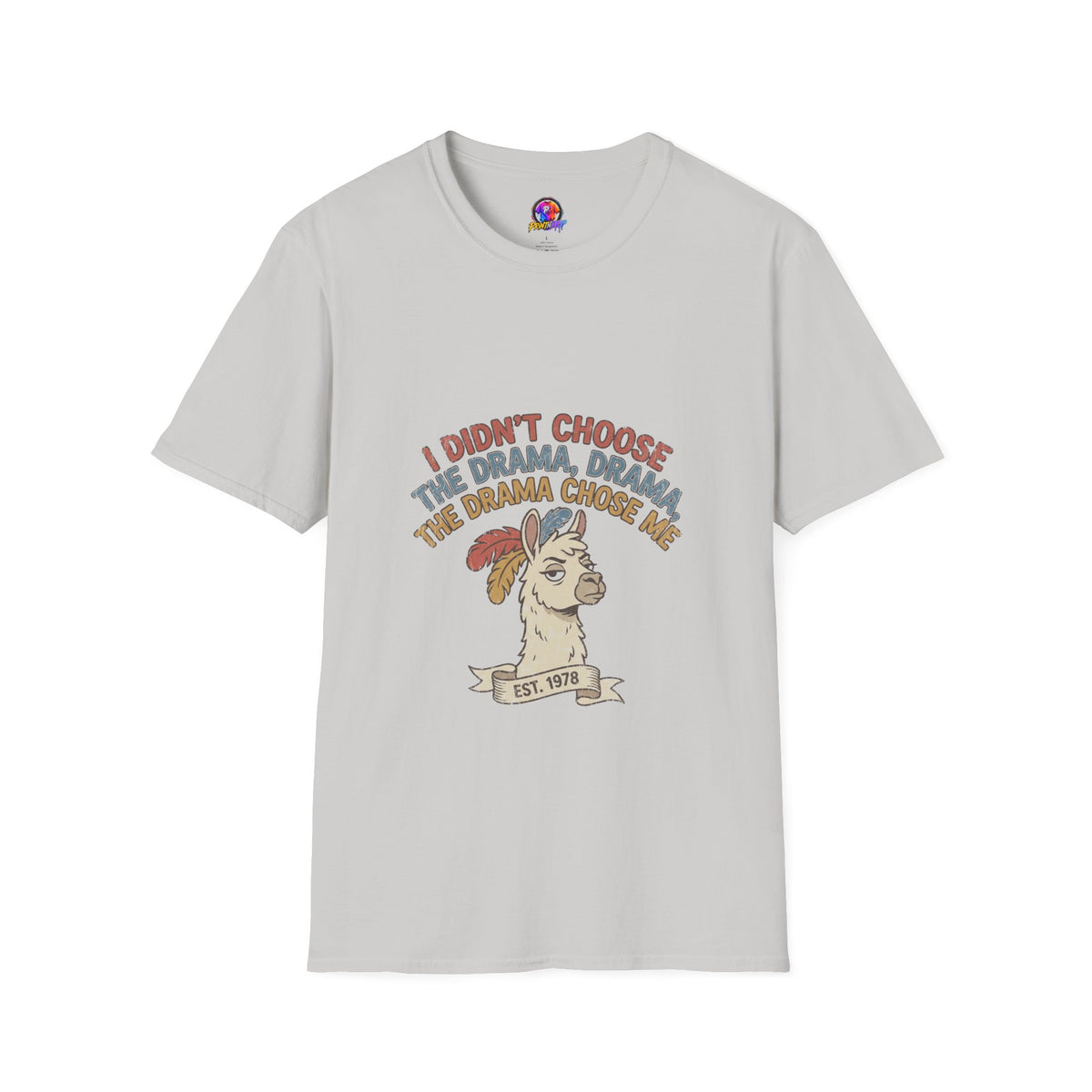 Funny And Witty Llama Drama Graphic T-Shirt — "I Didn’t Choose the Drama" Retro Design