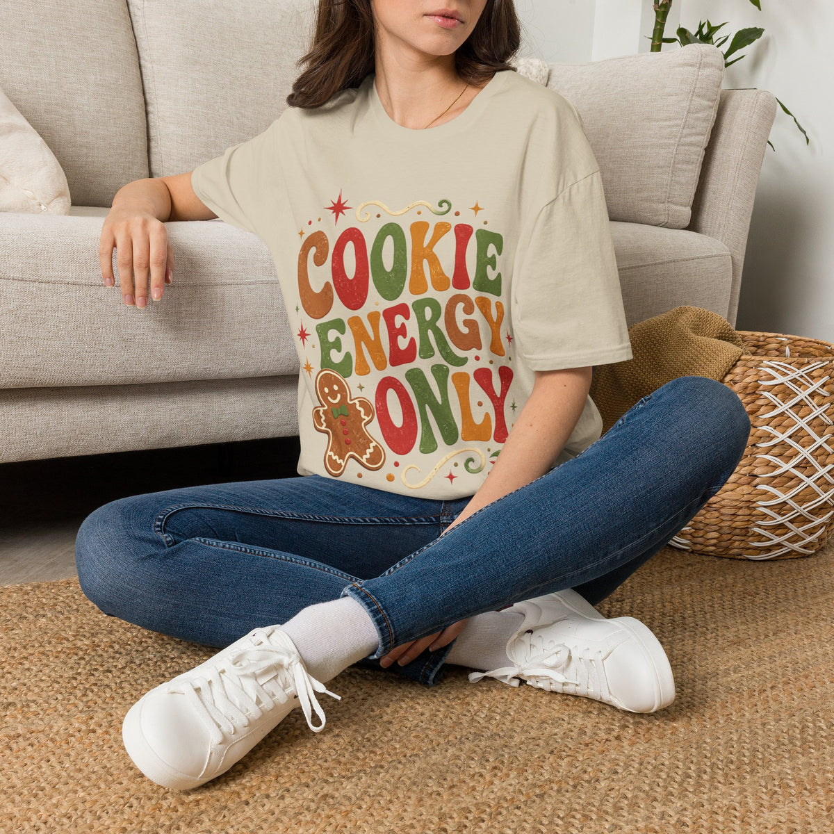 Cookie Energy Only T-Shirt — Festive Gingerbread Holiday Tee