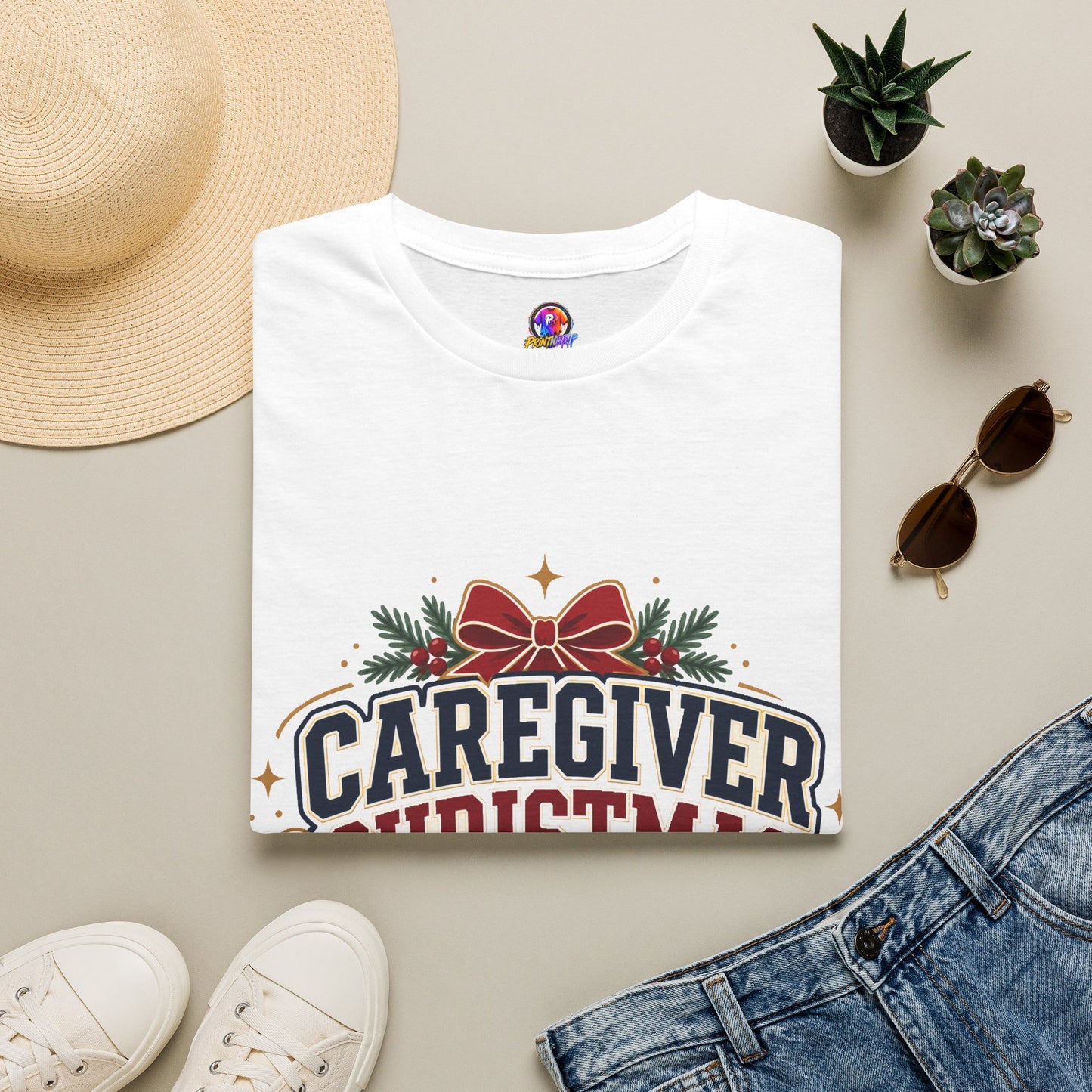 Caregiver Christmas Crew T-Shirt — Holiday Nurse & Caregiver Gift