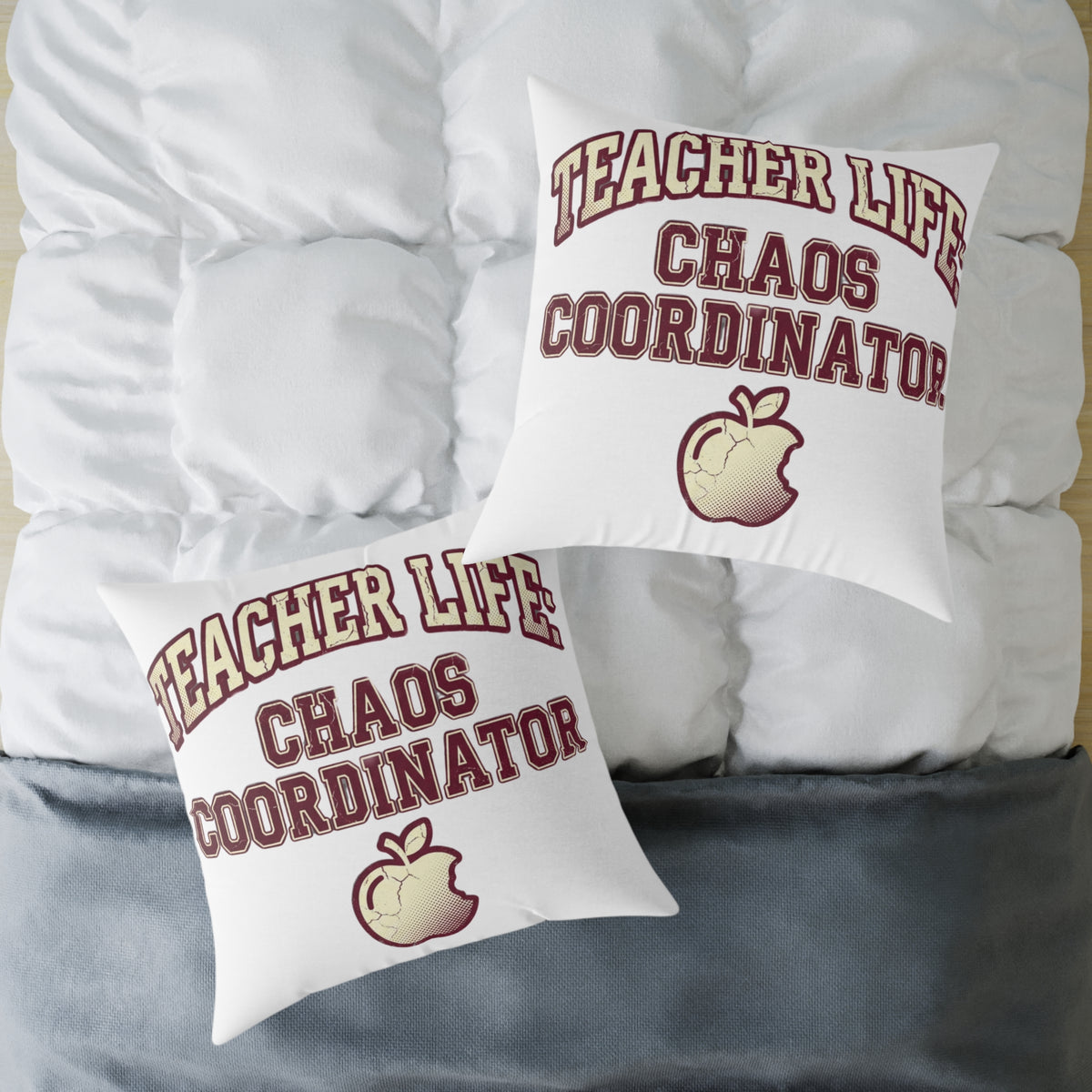 Funny Teacher Life Chaos Coordinator Square Pillow