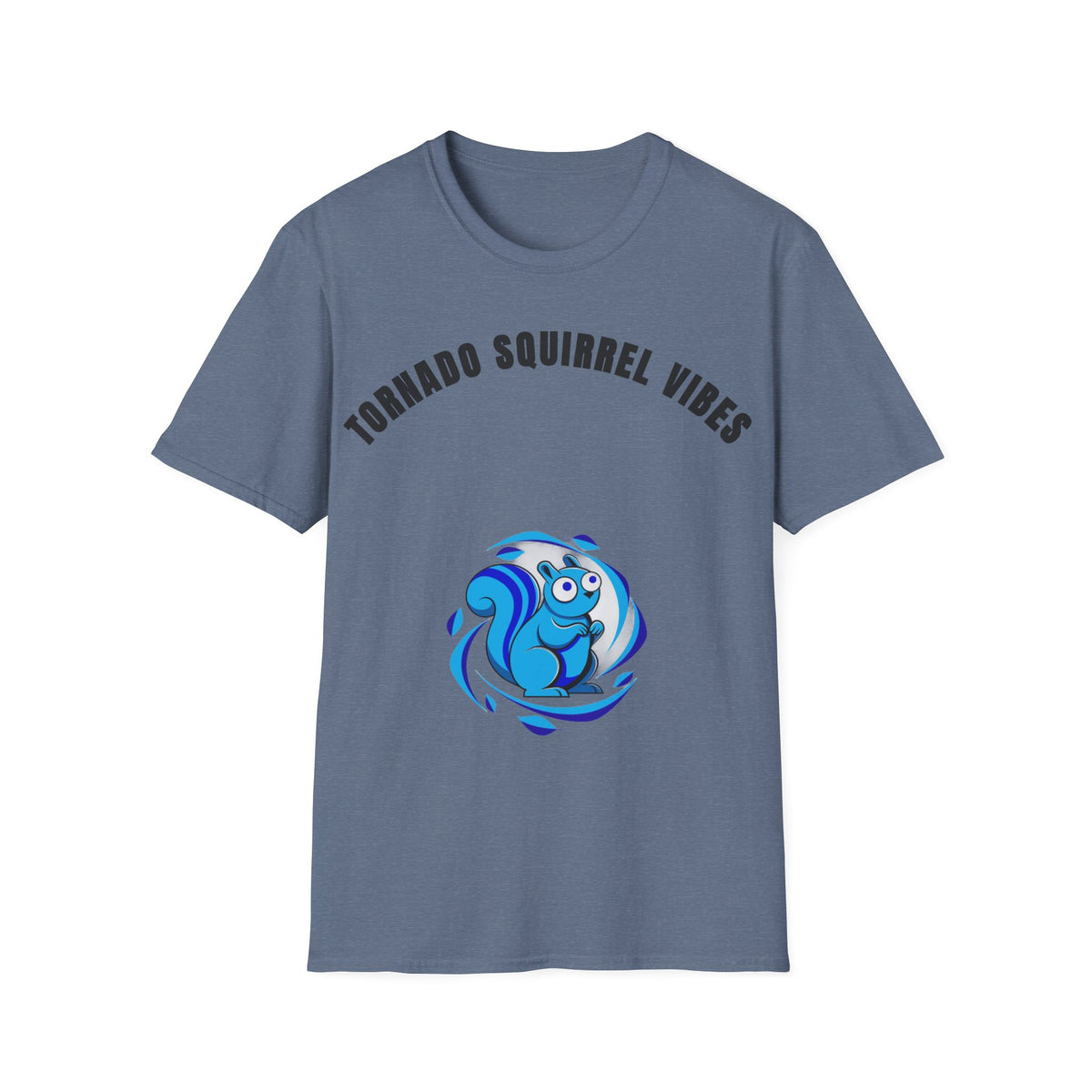 T-Shirt — "Tornado Squirrel Vibes" Graphic Tee | Cute Whimsical Squirrel Swirl Design - Trending Now - September 2026