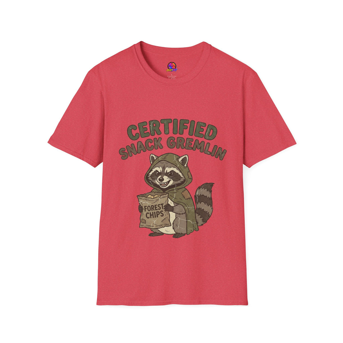 Certified Snack Gremlin T-Shirt — Funny Raccoon Snack Lover Tee