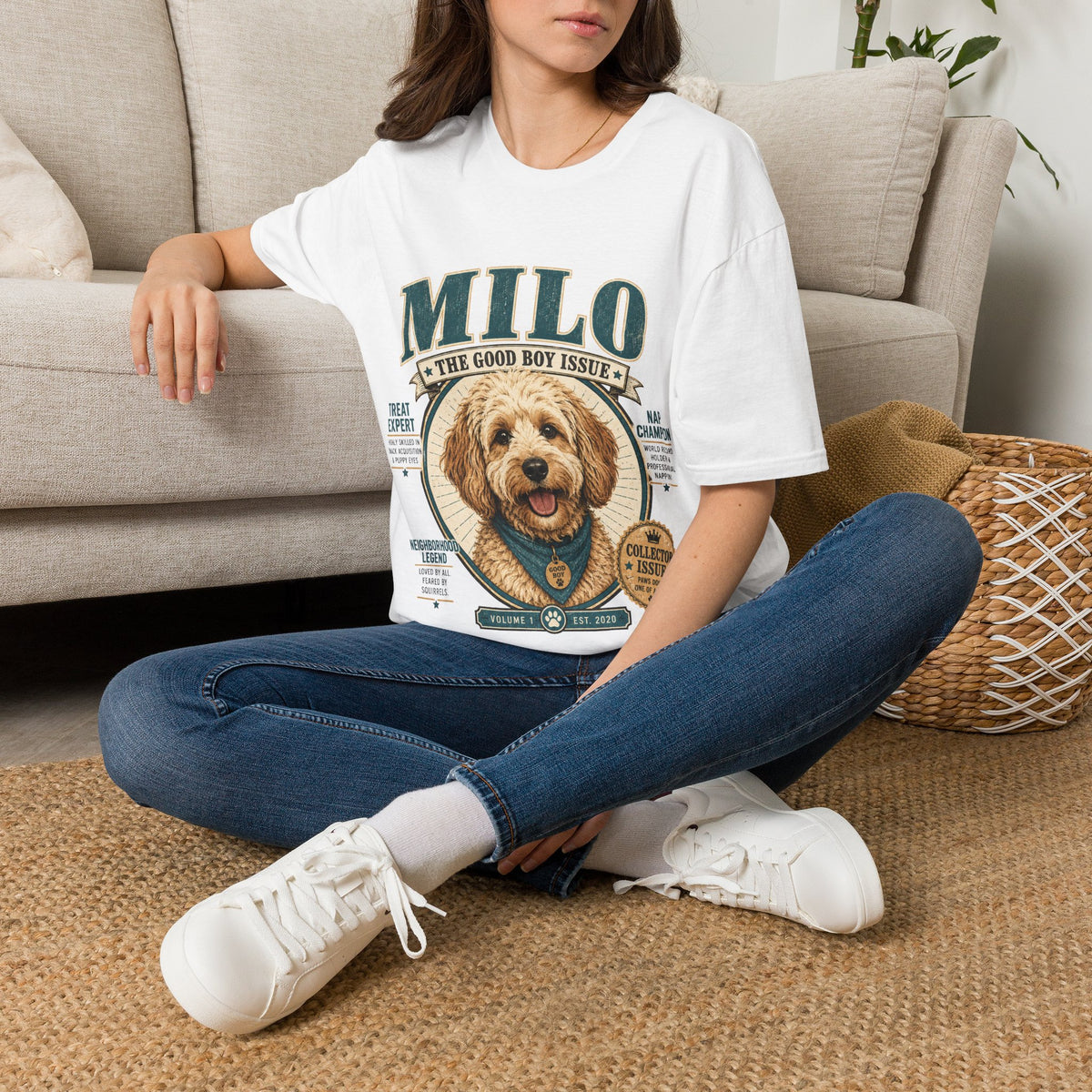 Milo 'The Good Boy Issue' T-Shirt — Cute Dog Portrait Tee