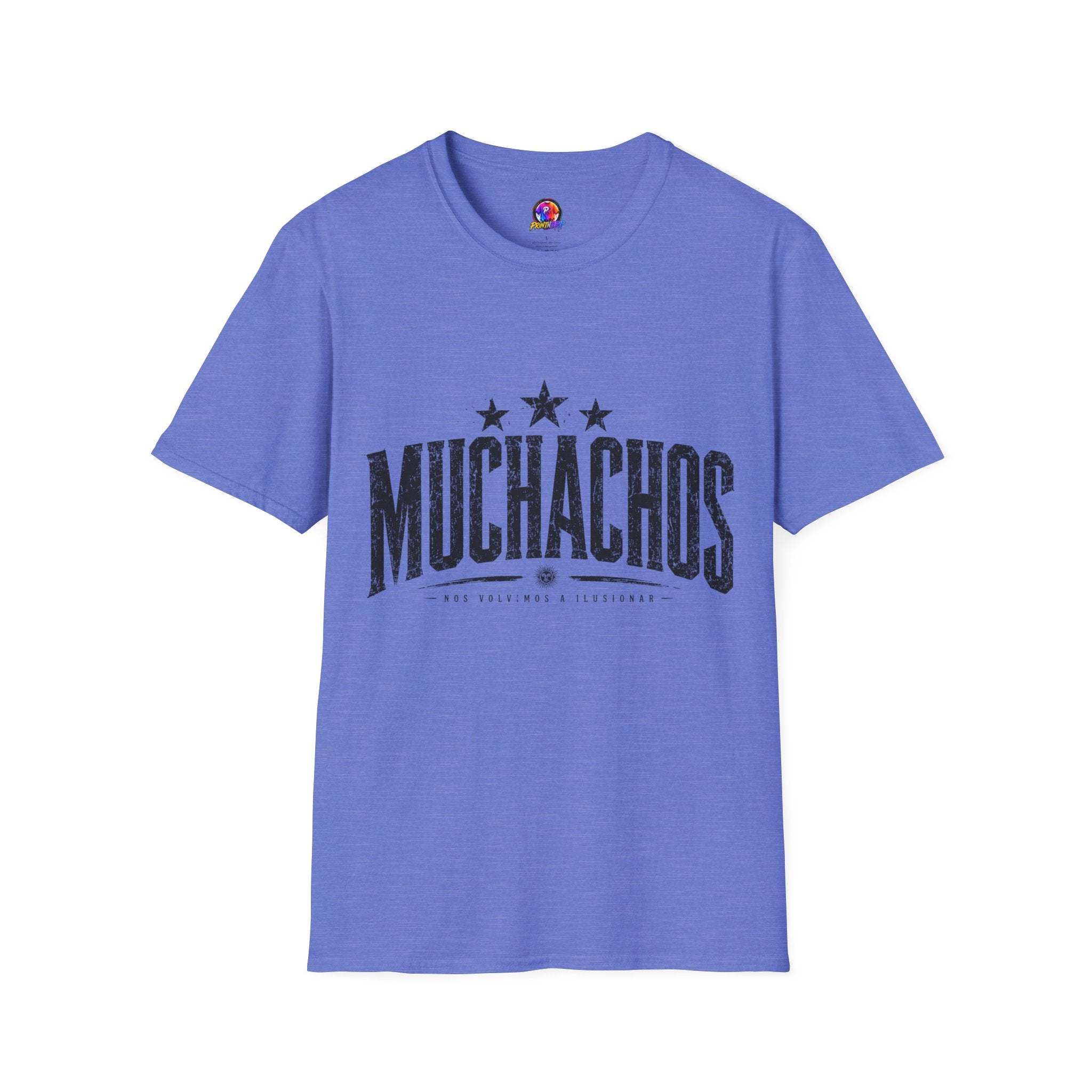 Muchachos Graphic T‑Shirt — Vintage Distressed Crew Tee - Argentina Song, slogan, favorite chant