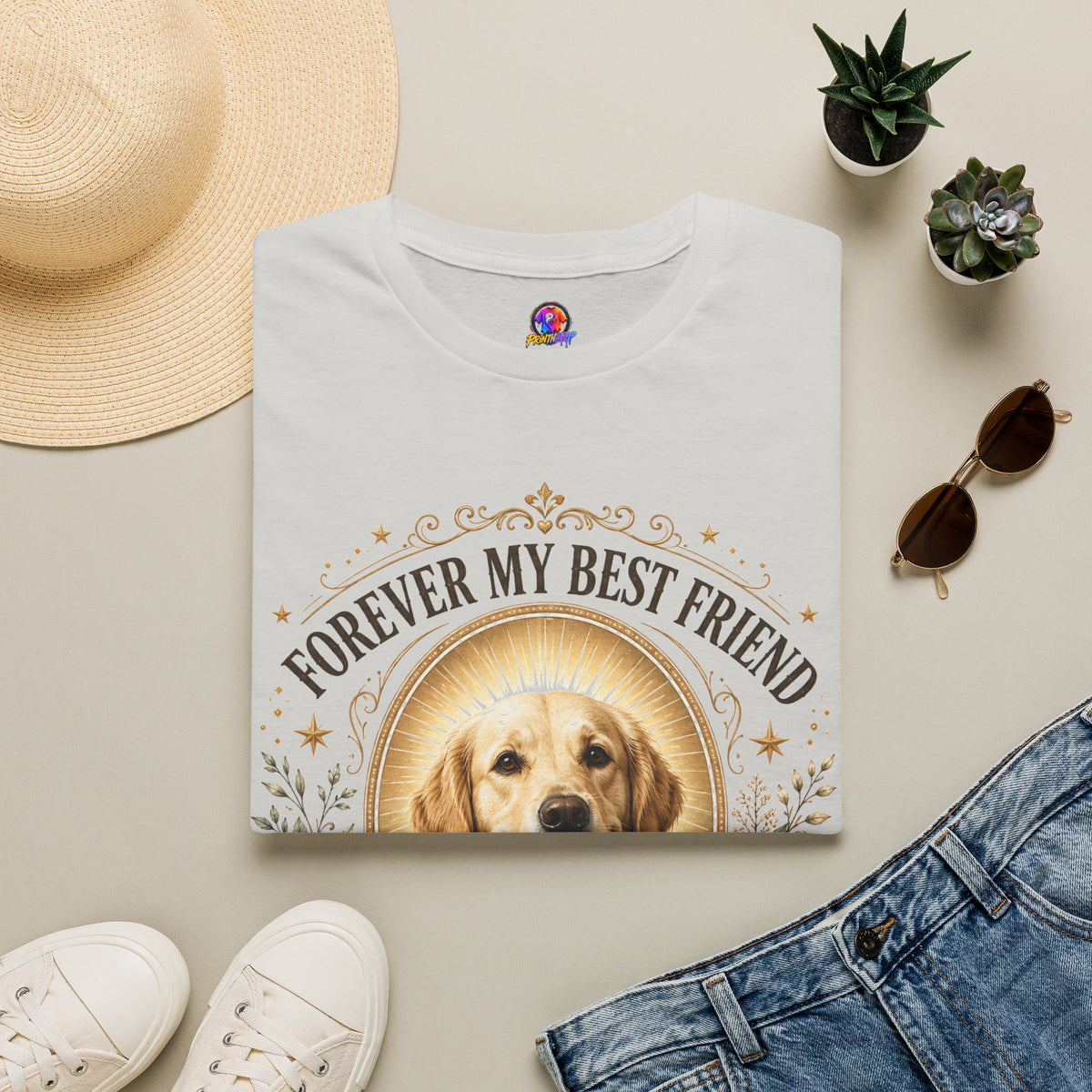 Forever My Best Friend Dog T-Shirt — Personalized Pet Memorial Tee ("Bailey")