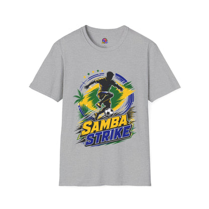 Brazil  Samba Strike Soccer T-Shirt — Brazilian Football Player Graphic Tee
