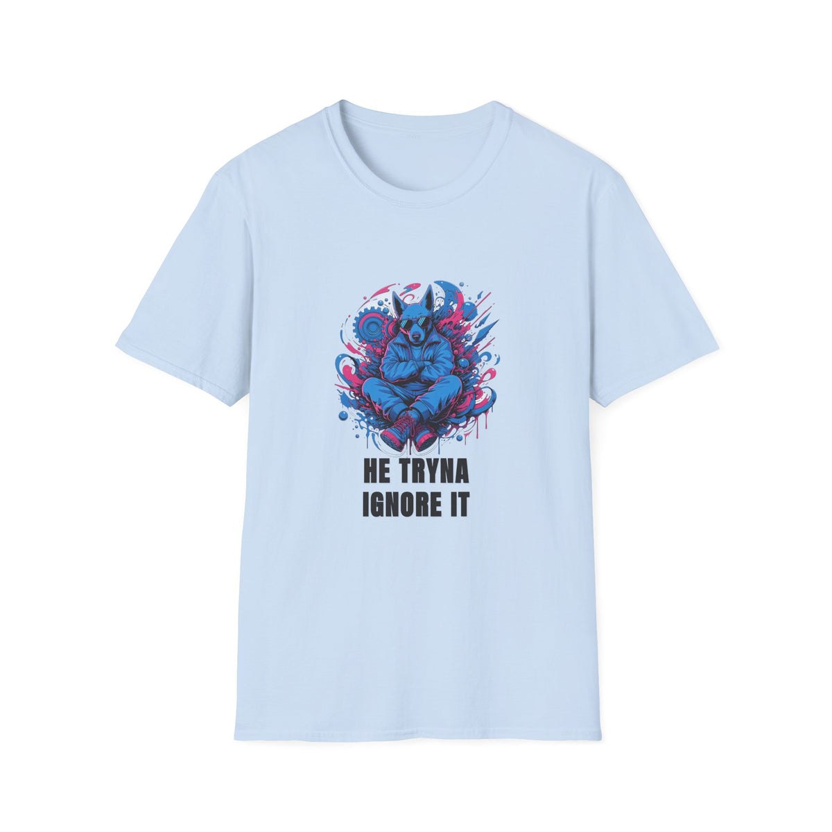 Mystic Wolf T-Shirt — "He Tryna Ignore It" Graphic Tee - Trending Now - August 2026