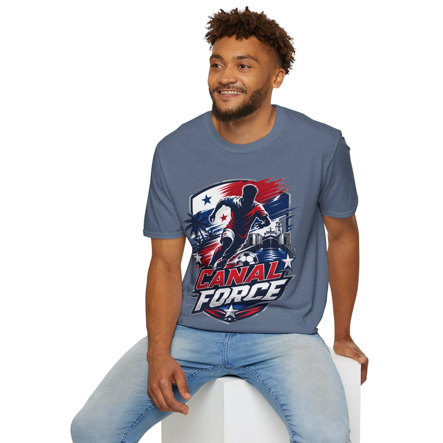 Canal Force Soccer T-Shirt - Patriotic Player Graphic Tee - Panama Shirt