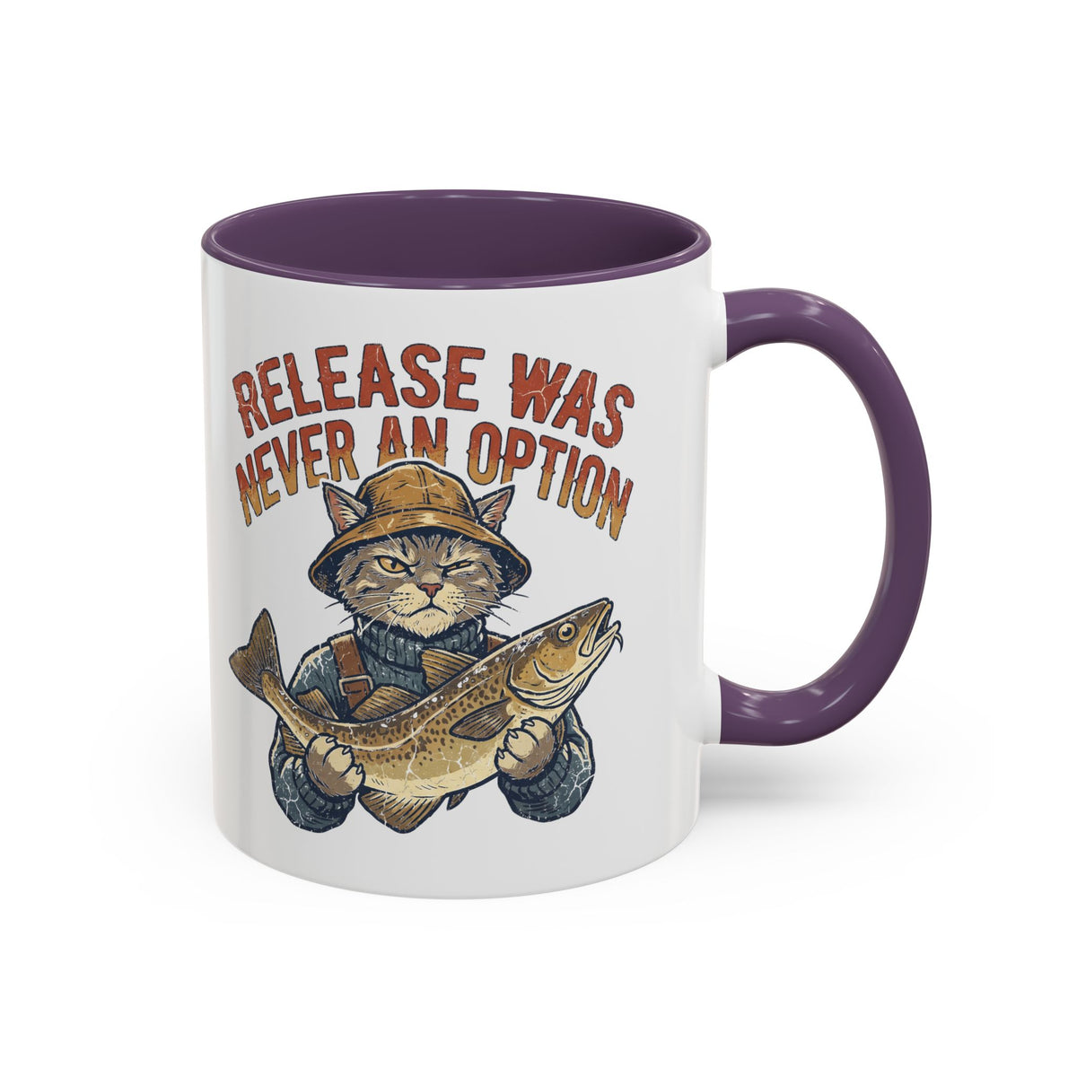 "Release Was Never An Option" Funny And Witty Accent Coffee Mug (11, 15oz)