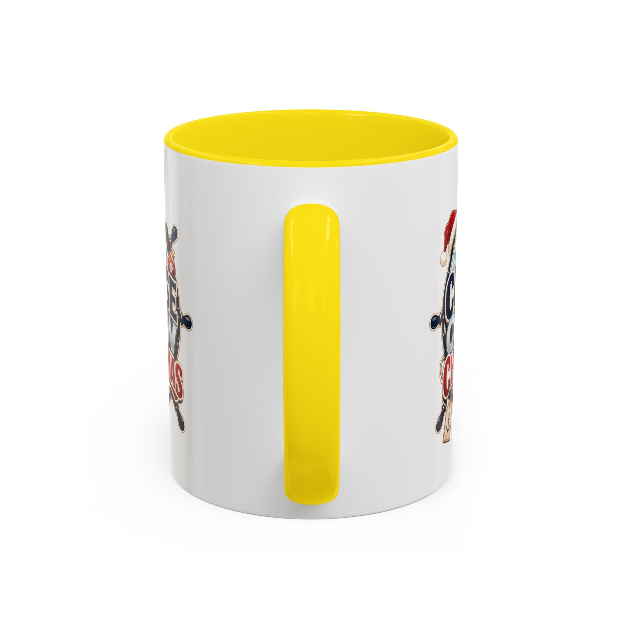 Modern Day Christmas  Cruise Crew Accent Coffee Mug - Holiday Nautical Travel Gift (11/15oz)