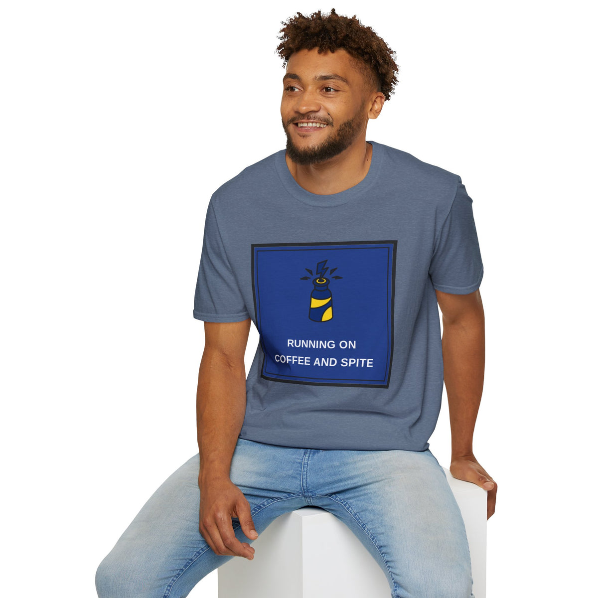 T-Shirt — Running on Coffee and Spite Graphic Tee - Trending Now - August 2026