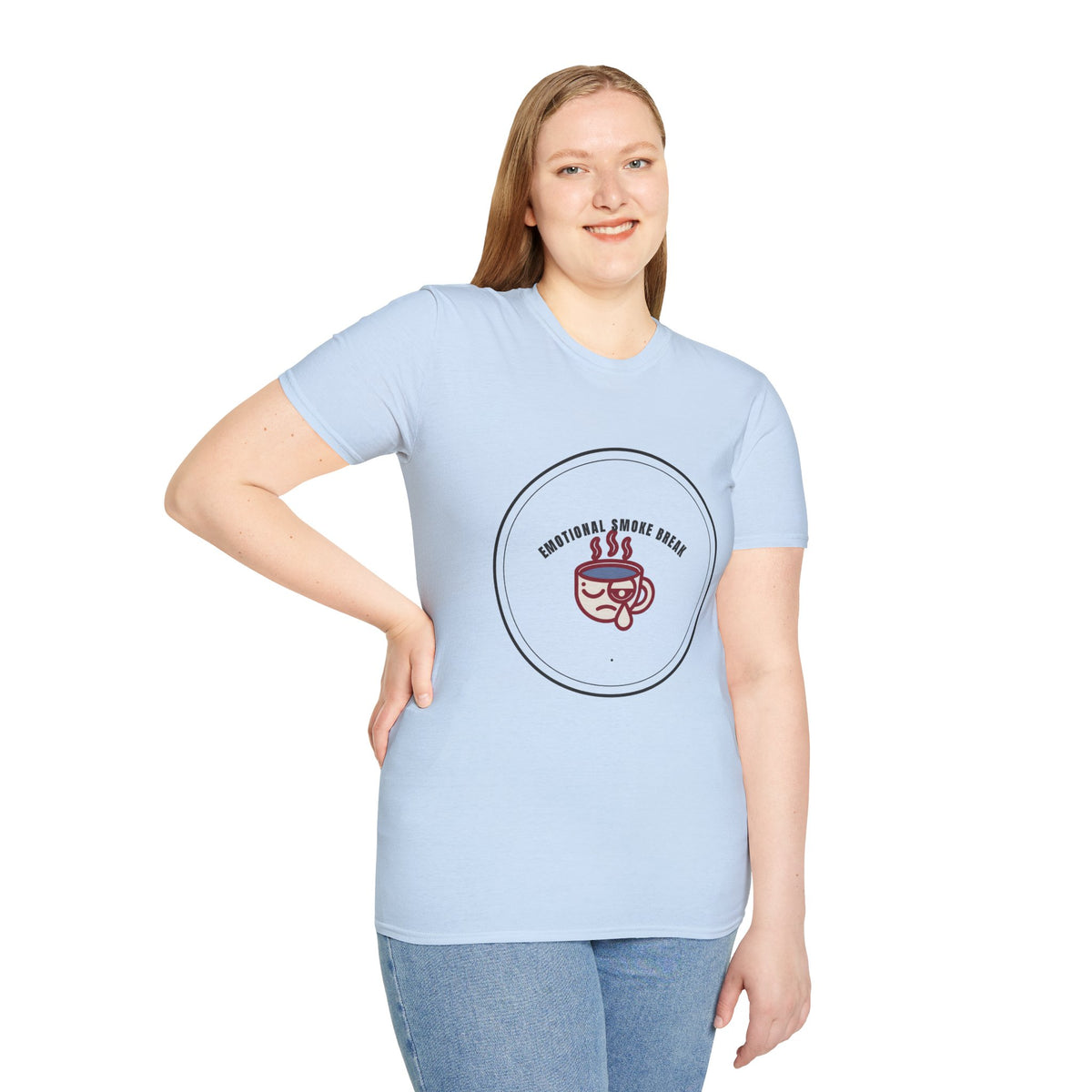 T-Shirt — "Emotional Smoke Break" Coffee Cup Graphic Tee - Trending Now - September 2026