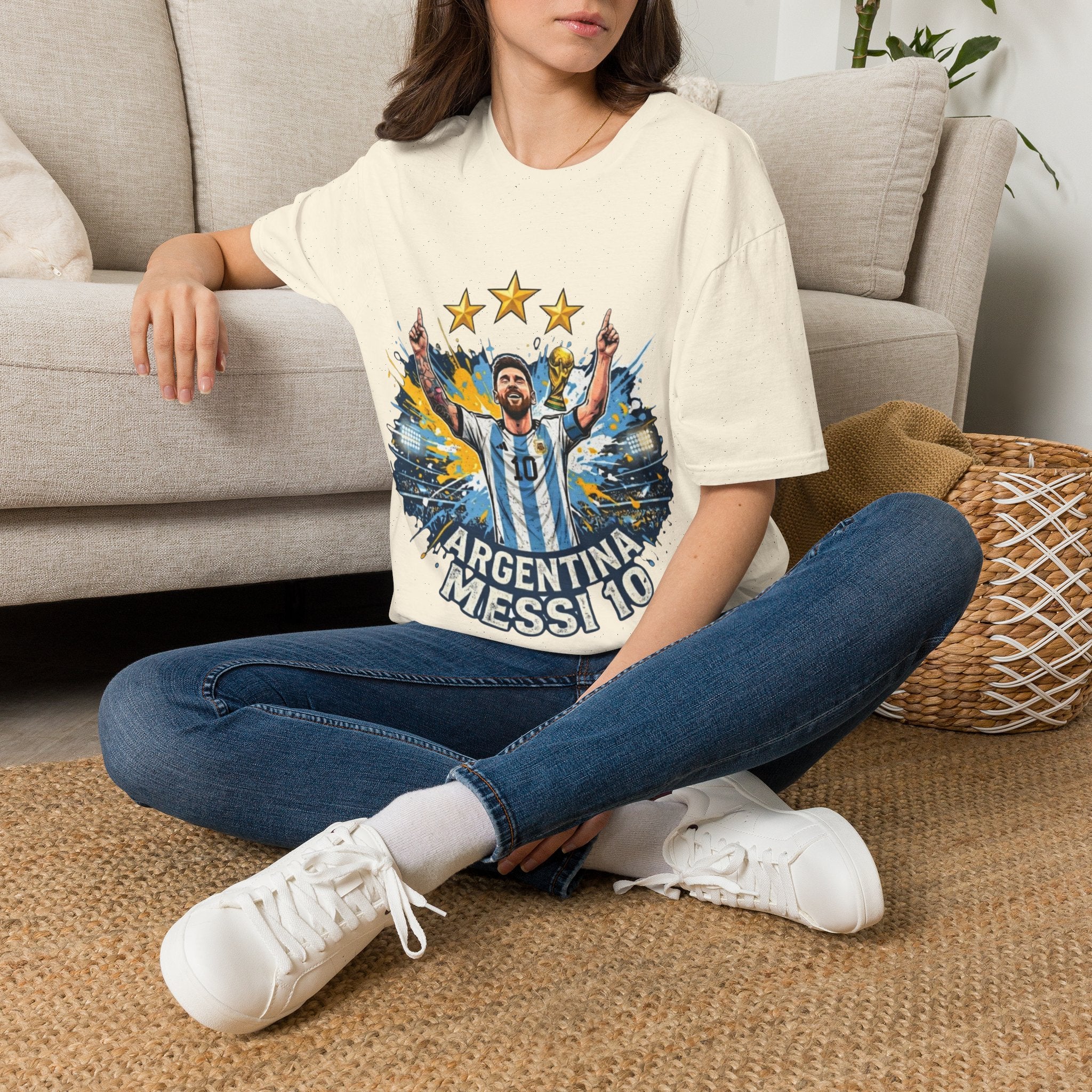 Argentina Messi Soccer T‑Shirt — World Cup Champion Fan Tee