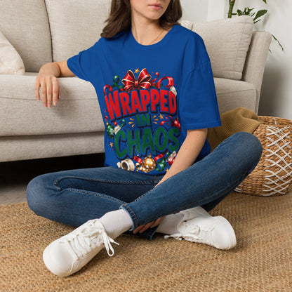 T-Shirt — "Wrapped in Chaos" Holiday Graphic Tee