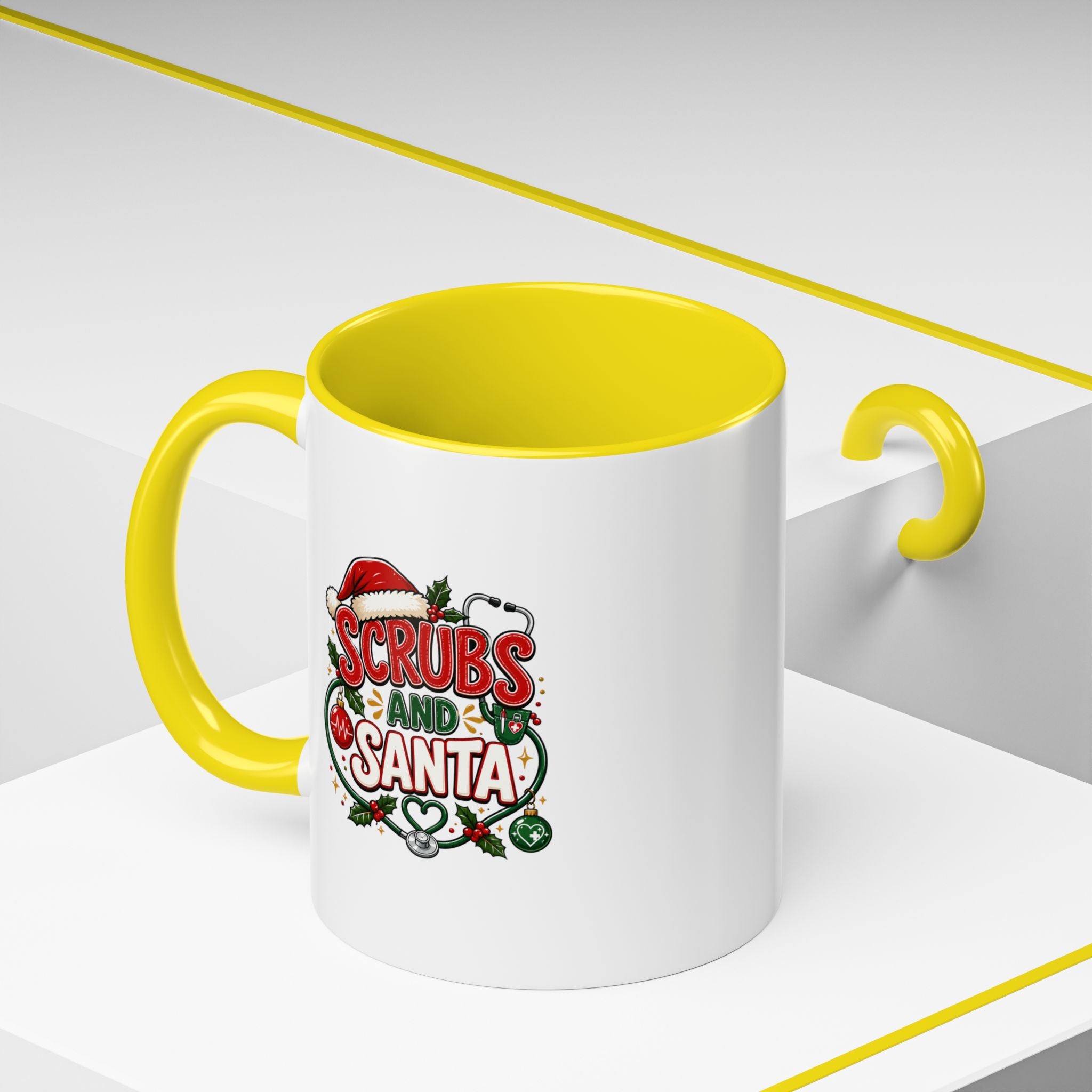Coffee Mug — "Scrubs and Santa" Christmas Nurse Mug