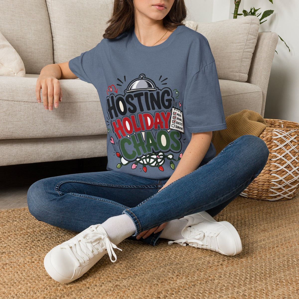 Hosting Holiday Chaos T-Shirt — Funny Christmas Party Host Tee