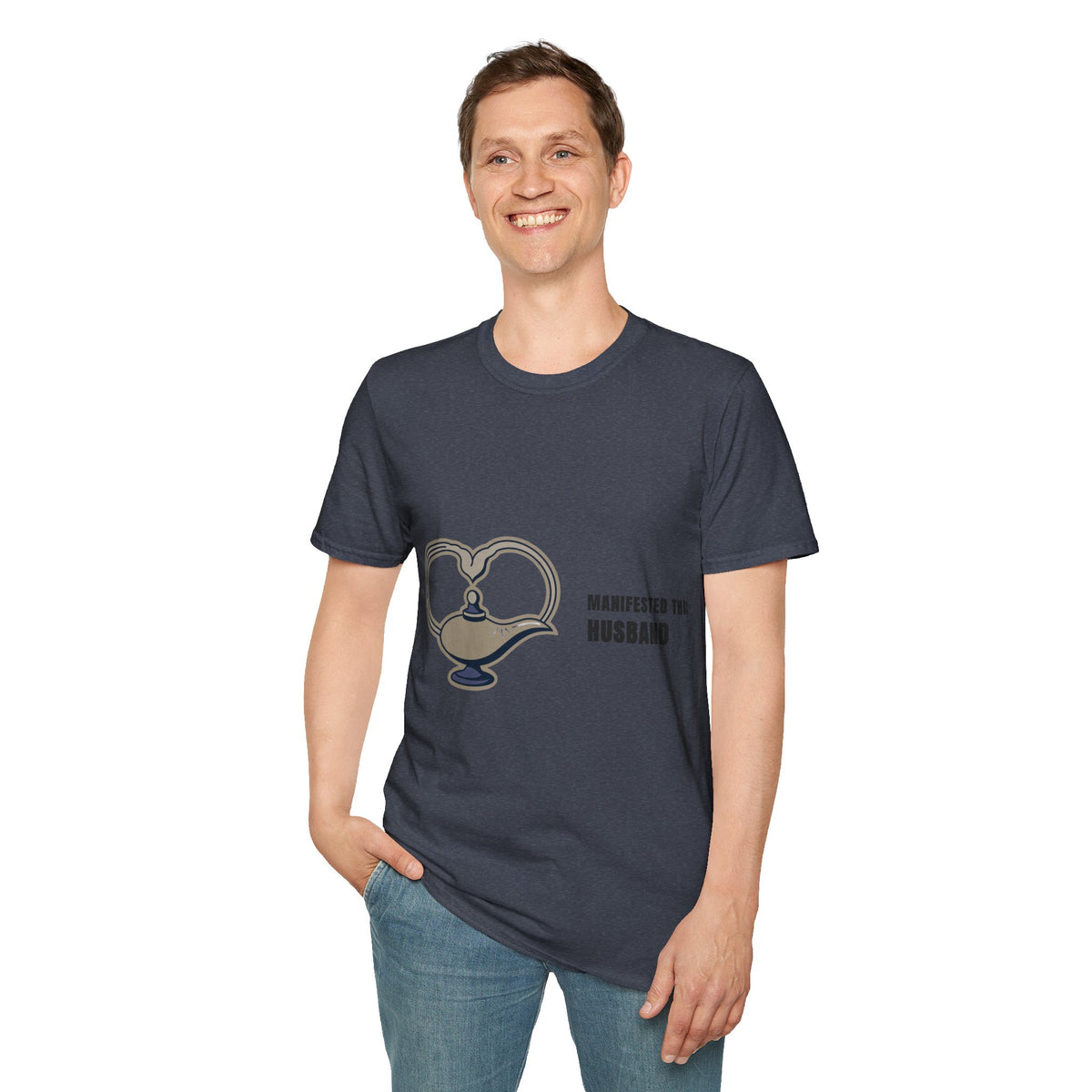 Manifesting Husband T-Shirt — Cute Genie Lamp Heart Graphic Tee - Trending Now - September 2026