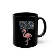 Funny Flamingo Coffee Mug — "But You Smell Like Smoke" Black Ceramic Mug