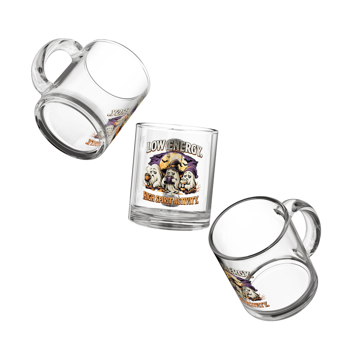 Halloween Glass Mug 10 oz  Glass Mug, 10oz
