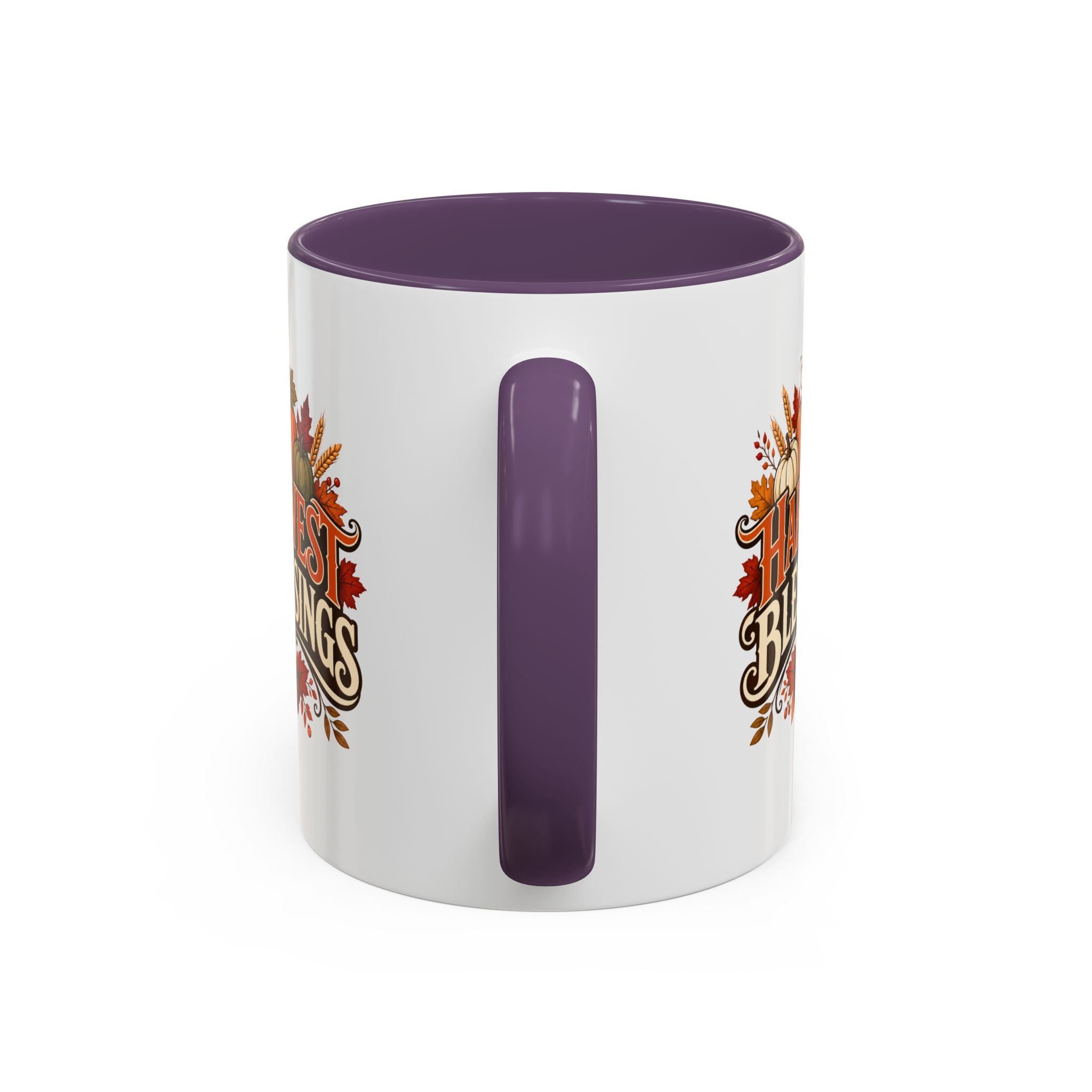 Thanksgiving Mug Harvest Blessings Coffee Mug — Thanksgiving Pumpkin Accent Mug