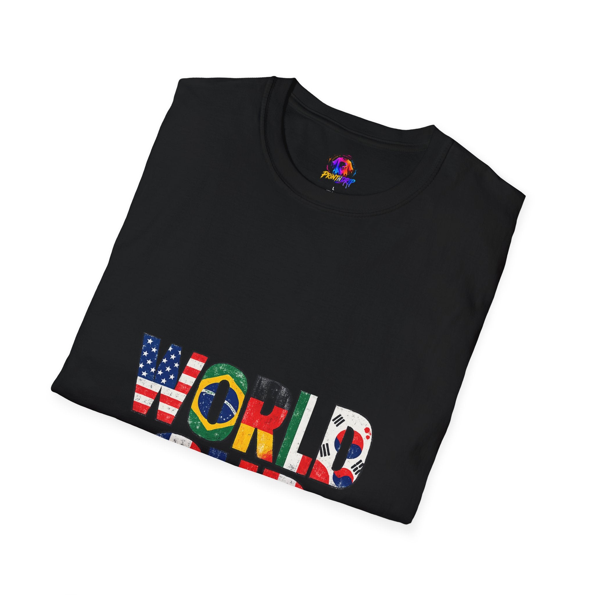 World Cup Flag Graphic T-Shirt — 'WORLD CUP' International Soccer Fans Tee